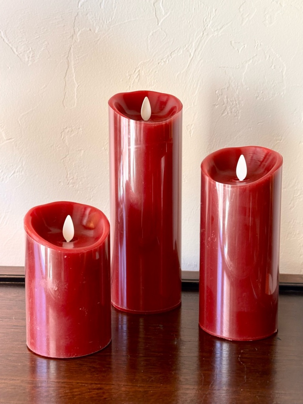Luminara Flameless Pillar Candles Set of 3 - 5” 7” & 9” x 3” Round - Picture 13 of 13